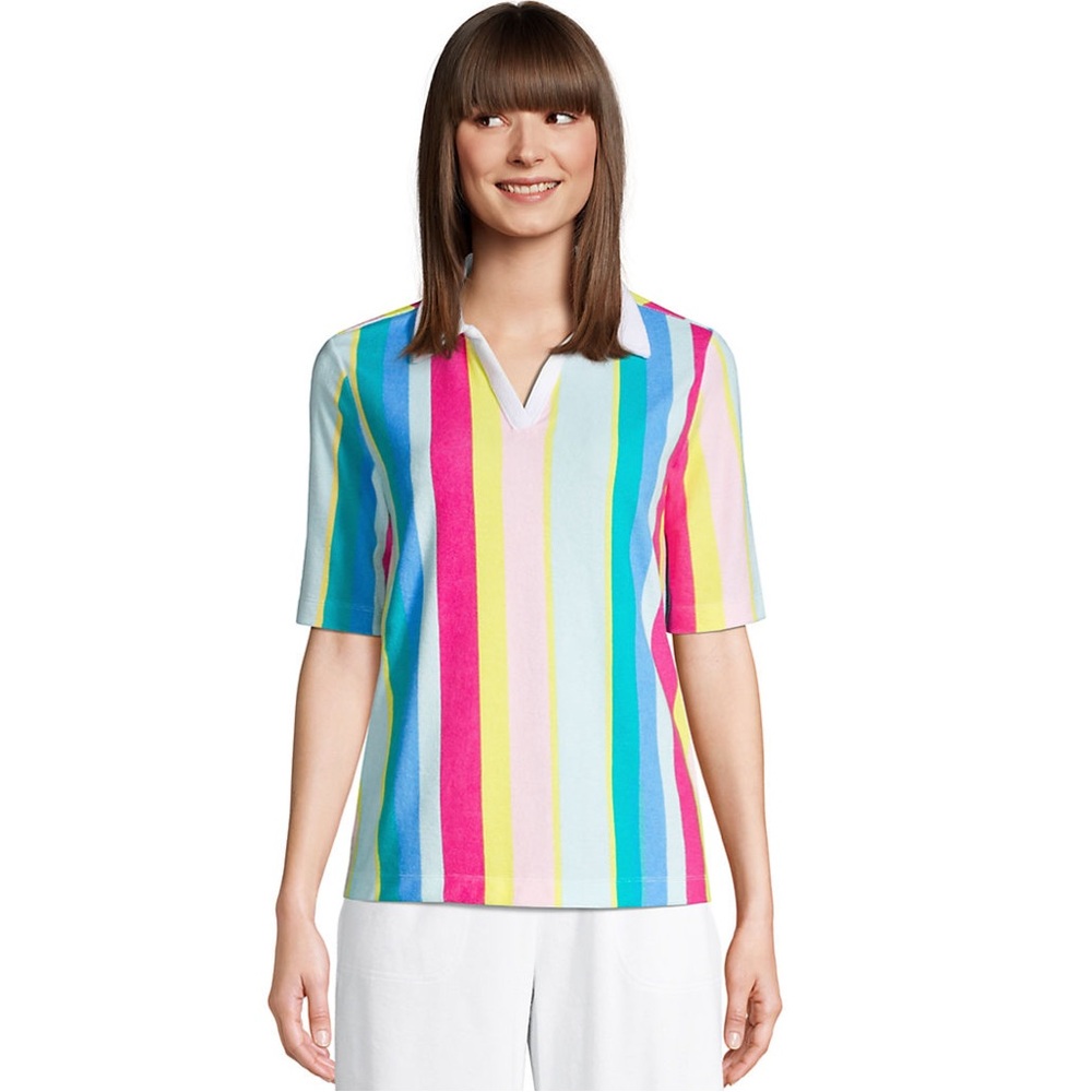Lands' End Seriously Terry Polo Shirt